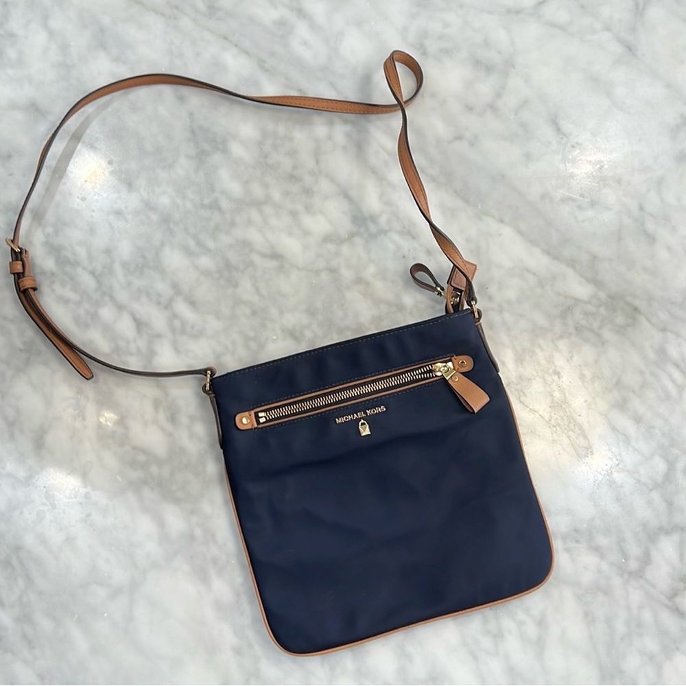 Michael Kors navy cross body bag